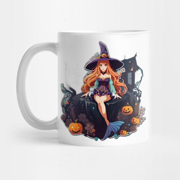 Pretty Halloween Pumpkin Witch by MGRCLimon